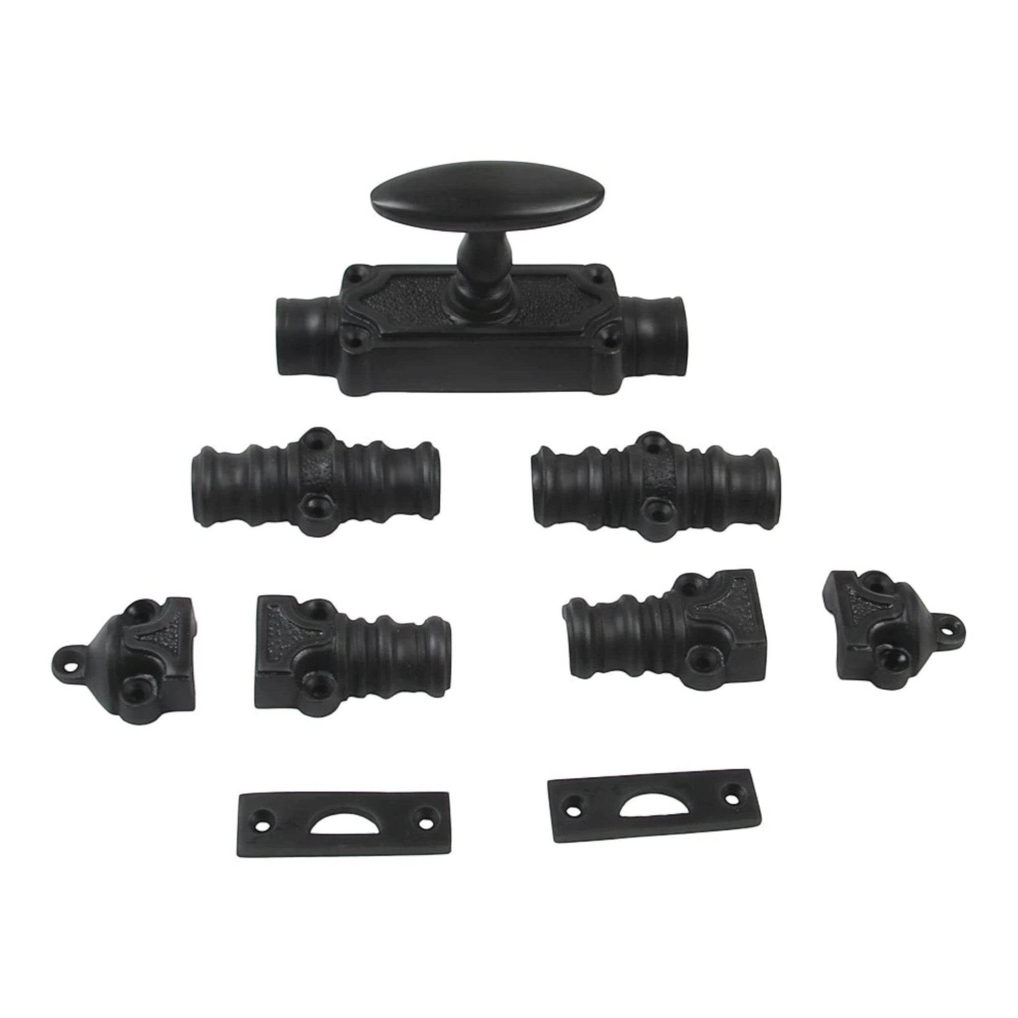 Oval Knob Espagnolette Bolt -Up to 9 Feet Doors |windows | Cabinets | Black Espagnolette Bolt |Pewter Espagnolette Bolt