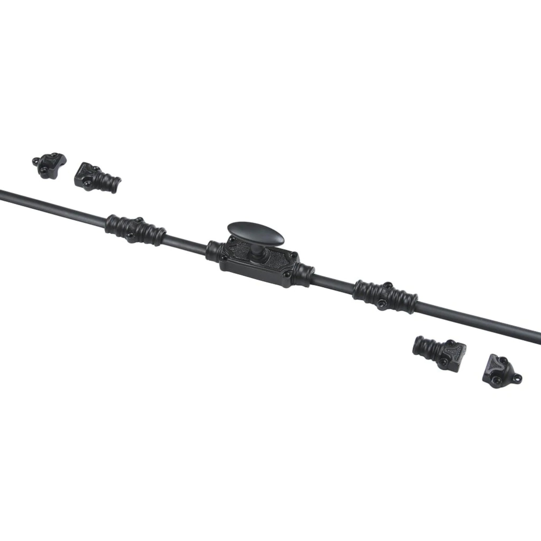 Oval Knob Espagnolette Bolt -Up to 9 Feet Doors |windows | Cabinets | Black Espagnolette Bolt |Pewter Espagnolette Bolt