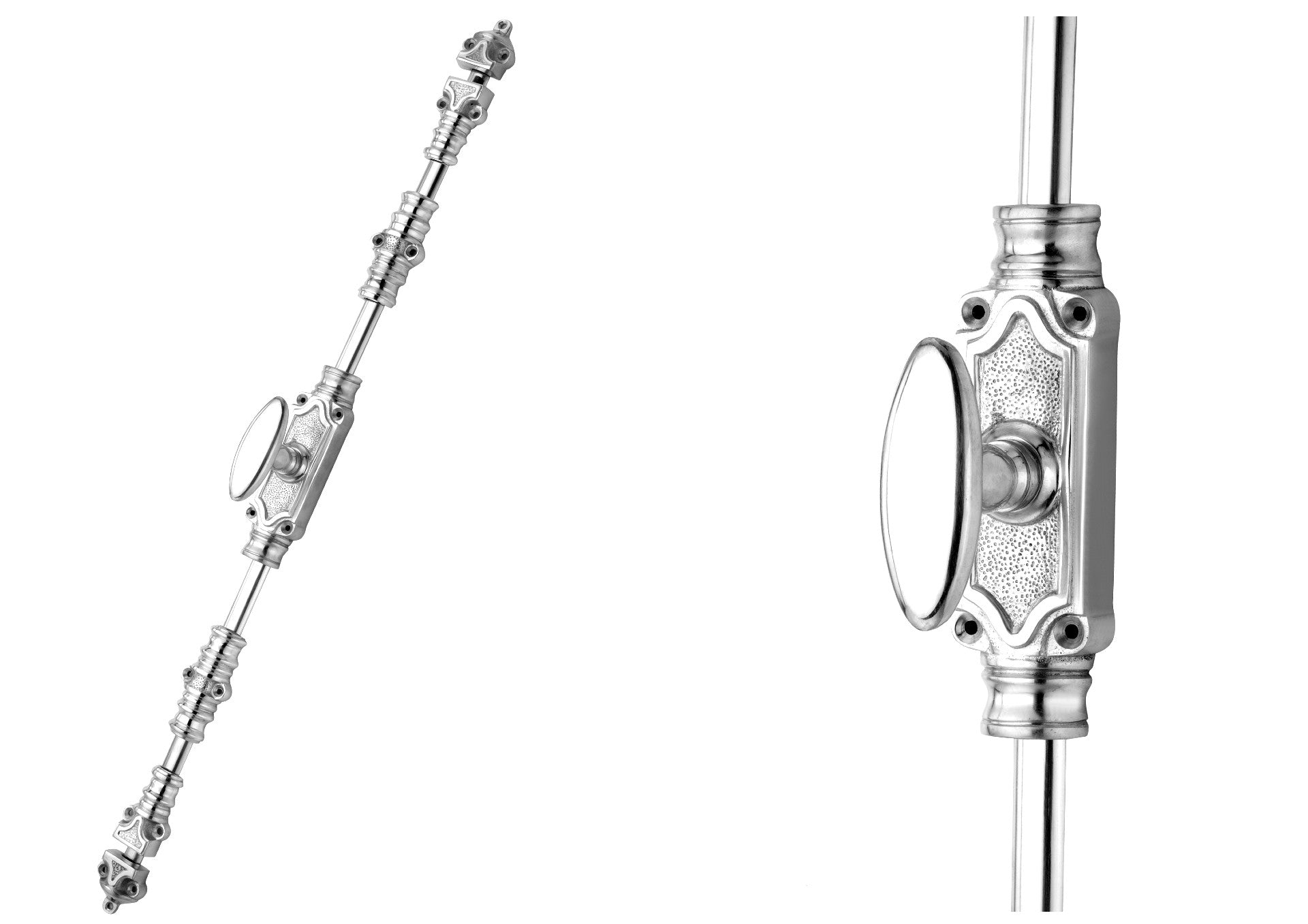 Hamilton Brass Stepney Door Brass Espagnolette Bolt or Cremone Bolt 9 feet Polished Nickel for DoorsUpto 9 feet