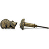 Antique Brass Cat Cabinet Knob – Cast Iron Drawer Handle with Screw | Vintage Sleeping Cat Design Pull for Cupboards, Wardrobes & Furniture Restoration (1 Piece)