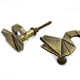 Antique Brass Swan Cabinet Knob – Cast Iron Drawer Pull with Screw | Origami Bird-Shaped Cupboard Handle for Furniture, Wardrobe & Kitchen Restoration (1 Piece)