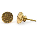 Brass Cabinet Knob | Ceramic Finish Round Drawer Pull Handle | Decorative Knob for Dressers, Cupboards, and Kitchen Cabinets | 37x37x21 mm Face | 12 mm Thickness