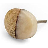 Cabinet Knob | Wood & Resin Material Drawer Pull Handle | Ceramic Finish Decorative Knob for Dressers, Cupboards, and Kitchen Cabinets | 50x36x29 mm | Pack of 1