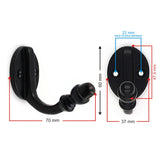 Wall Mounted Cast Iron Single Coat Hook | Antique Iron Finish | 60 mm Height × 70 mm Depth × 37 mm Width | Oval Base Decorative Hanger for Hats Keys Bags | Compact Hook for Home