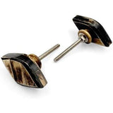Decorative Cabinet Knob – Bone Unique Diamond Shape Drawer Pull Handle with Ceramic Finish | Furniture Knob for Cabinets Dressers Drawers Cupboards (51mm x 26mm x 19mm x 63mm)