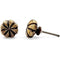Decorative Flower Shape Cabinet Knob | Bone Material Drawer Handle | 36.5mm Diameter Knob with Ceramic Finish for Cupboards, Dressers & Furniture | Vintage Brown Design