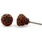 Decorative Woven Style Cabinet Knob | Leather Material Drawer Handle | 35mm Diameter Knob with Ceramic Finish for Cupboards, Dressers, & Furniture | Brown Vintage Pattern