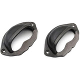 Domed Cup Handle Strong Cast Iron Material | Drawer Pull Antique Iron Finish | Vintage Cabinet & Cupboard Hardware | 81 mm Length x 51 mm Height x 69.5 mm Hole-to-Hole Distance