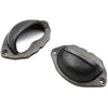 Domed Cup Handle Strong Cast Iron Material | Drawer Pull Antique Iron Finish | Vintage Cabinet & Cupboard Hardware | 81 mm Length x 51 mm Height x 69.5 mm Hole-to-Hole Distance