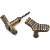 Footprint Cabinet Knob | Antique Brass Shoe Print Drawer Pull Handle for Dresser Wardrobe Cupboard | Unique Foot Design Decorative Knob | 53x31 mm Solid Brass Furniture Hardware