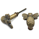 HAMILTON BRASS Antique Brass Bee Cabinet Knob – Cast Iron Animal Drawer Pull Handle | Vintage Bee Furniture Knob for Cupboard, Wardrobe & Dresser (1 Piece)