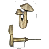 HAMILTON BRASS Antique Brass Mushroom Knob – Cast Iron Cabinet Handle | Vintage Drawer Pull for Furniture, Cupboard, Wardrobe & Kitchen Units (1 Piece)
