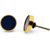 HAMILTON BRASS Decorative Cabinet Knob – Resin & Brass Round Gold Rim Drawer Pull Handle with Ceramic Finish | Decorative Furniture Knob for Dressers, Cupboards & Wardrobes (46mm x 11mm x 63mm)