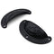 HAMILTON BRASS Decorative Half Moon Cup Handle Strong Cast Iron Material | Drawer Pull Black Powder Coated Finish | Vintage Style Cabinet & Cupboard | 102 mm Length x 88 mm Hole-to-Hole Distance