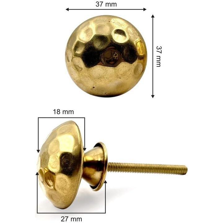 HAMILTON BRASS Decorative Round Brass Cabinet Knob