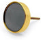 HAMILTON BRASS Decorative Round Cabinet Knob – Resin & Brass Material Drawer Pull Handle with Ceramic Finish | 46mm Diameter Knob for Cupboards, Dressers & Furniture | Modern Minimalist Design