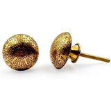 HAMILTON BRASS Round Brass Knob with Floral Pattern | Ceramic Finish Cabinet Drawer Pull Handle | Decorative Furniture Knob for Cupboards, Wardrobes | 37x37 mm Face | 26 mm Depth | 17 mm Height