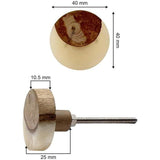 HAMILTON BRASS Round Cabinet Knob | Wood & Resin Material Drawer Pull Handle | Ceramic Finish Decorative Furniture Knob for Cupboards, Wardrobes | 40mm Diameter, 25mm Depth, 10.5mm Thickness