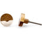HAMILTON BRASS Round Cabinet Knob | Wood & Resin Material Drawer Pull Handle | Ceramic Finish Decorative Furniture Knob for Wardrobes & Cupboards | 40mm Diameter, 25mm Depth, 10mm Thickness