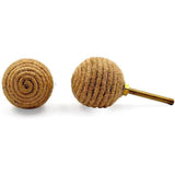 HAMILTON BRASS Rustic Cabinet Knob – Jute Rope Round Drawer Pull Handle with Ceramic Finish | Decorative Furniture Knob for Cabinets Dressers Drawers Cupboards (35mm x 73mm)