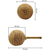 HAMILTON BRASS Rustic Cabinet Knob – Jute Rope Round Drawer Pull Handle with Ceramic Finish | Decorative Furniture Knob for Cabinets Dressers Drawers Cupboards (35mm x 73mm)