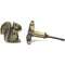 HAMILTON BRASS Squirrel Cabinet Knob | Antique Brass Animal Drawer Pull Handle | Vintage Decorative Furniture Knob for Kitchen Dresser Cupboard Wardrobe | 41x40 mm Rustic Brass Hardware
