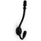 HAMILTON BRASS Wall Mounted Cast Iron Double Coat Hook | Black Powder Coated Hook | 177 mm Height × 97 mm Upper Hook × 82 mm Depth × 30 mm Base Width × 41 mm Base Height | Hanger for Coats