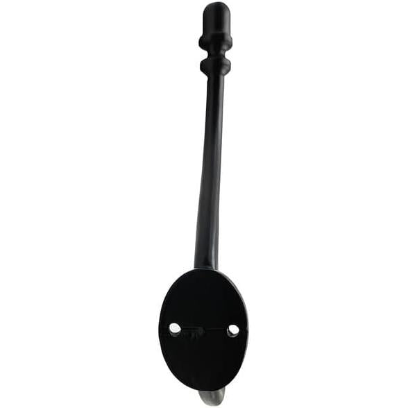 HAMILTON BRASS Wall Mounted Cast Iron Double Coat Hook | Black Powder Coated Hook | 177 mm Height × 97 mm Upper Hook × 82 mm Depth × 30 mm Base Width × 41 mm Base Height | Hanger for Coats