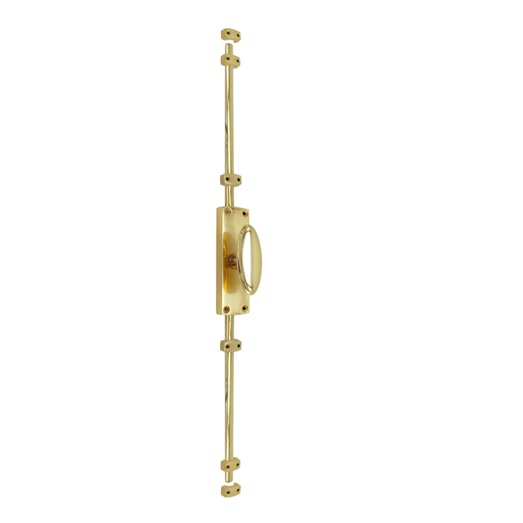 Brass Oval Knob Espagnolette/Cremone Bolt for up to 8 Feet High Doors & Windows