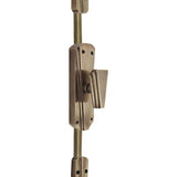 Hamilton Brass Art Deco Door Brass Espagnolette Bolt or Cremone Bolt 9 feet Antique Brass Unlacquered Up to 9 feet Doors