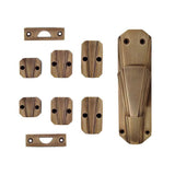 Hamilton Brass Art Deco Door Brass Espagnolette Bolt or Cremone Bolt 9 feet Antique Brass Unlacquered Up to 9 feet Doors