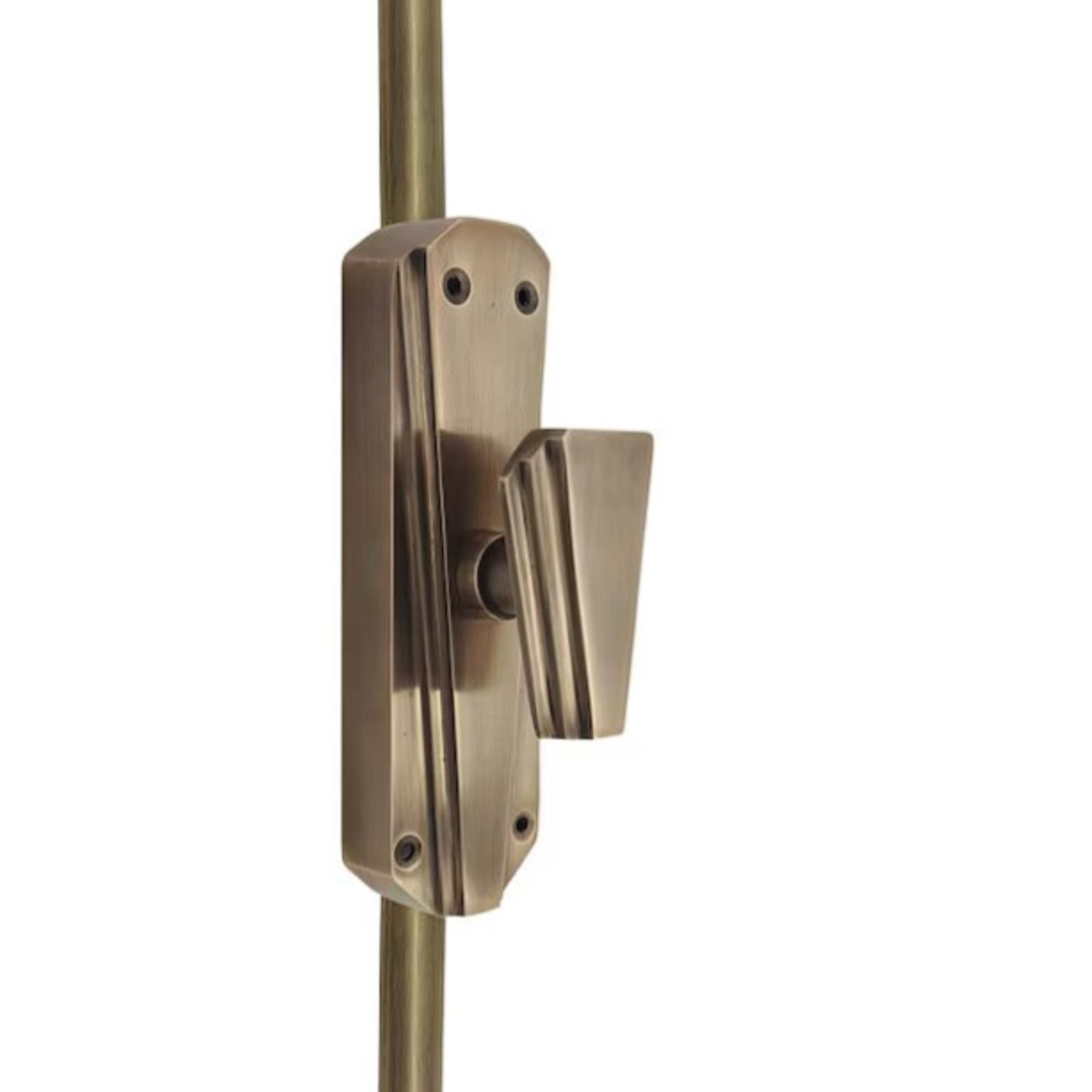 Hamilton Brass Art Deco Door Brass Espagnolette Bolt or Cremone Bolt 9 feet Antique Brass Unlacquered Up to 9 feet Doors