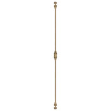 Hamilton Brass Barcheski Cabinet Brass Espagnolette Bolt or Cremone Bolt Hardware 2 feet Antique Brass Unlacquered Upto 2 feet