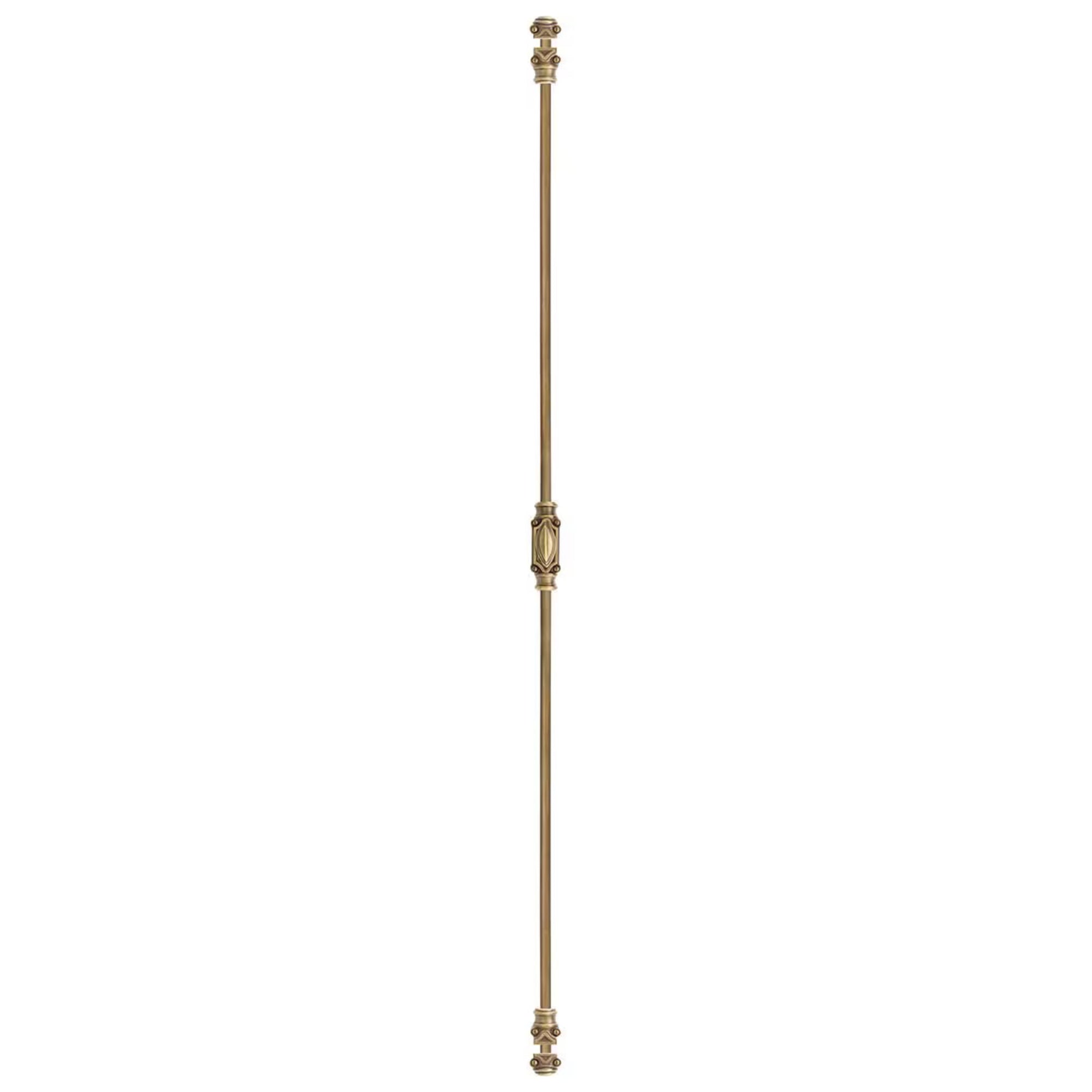 Hamilton Brass Barcheski Cabinet Brass Espagnolette Bolt or Cremone Bolt Hardware 2 feet Antique Brass Unlacquered Upto 2 feet