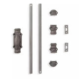 Hamilton Brass Barcheski Cabinet Iron Espagnolette Bolt or Cremone Bolt Hardware 2 feet Antique Iron Finish Upto 2 feet