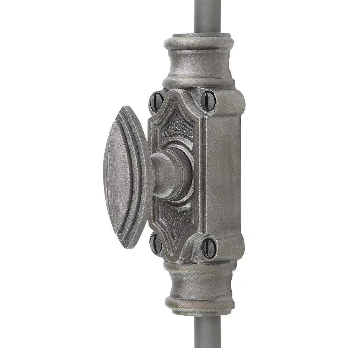 Hamilton Brass Barcheski Cabinet Iron Espagnolette Bolt or Cremone Bolt Hardware 2 feet Antique Iron Finish Upto 2 feet