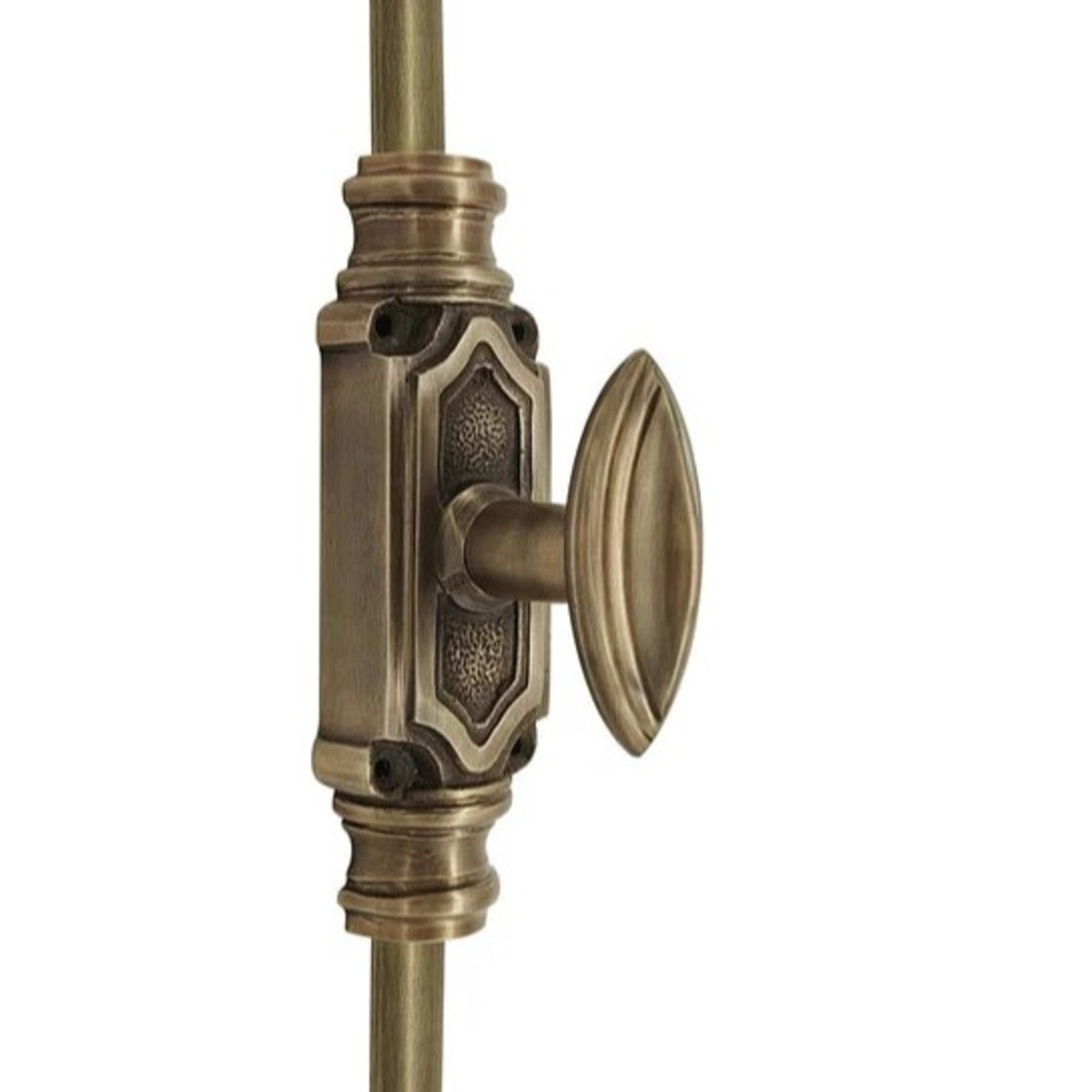 Hamilton Brass Barcheski Door Brass Espagnolette Bolt or Cremone Bolt Antique Brass Unlacquered Up to 9 feet Doors