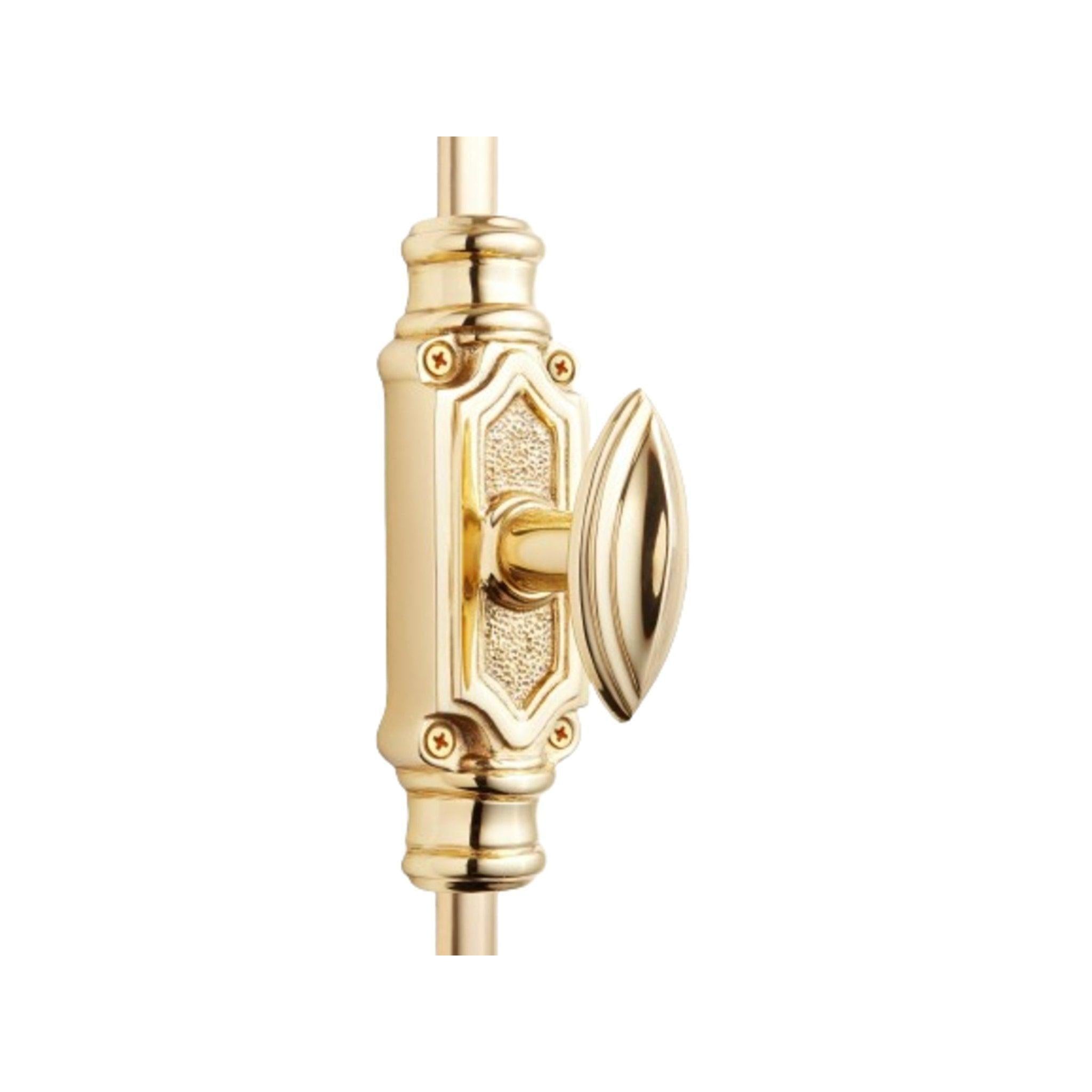 Hamilton Brass Barcheski Door Brass Espagnolette Bolt or Cremone Bolt Unlacquered Brass Polished Upto 9 feet Doors