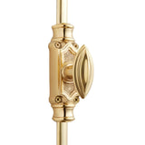 Hamilton Brass Barcheski Window Brass Espagnolette Bolt or Cremone Bolt Hardware 6 feet Polished Brass Unlacquered Up to 6 feet