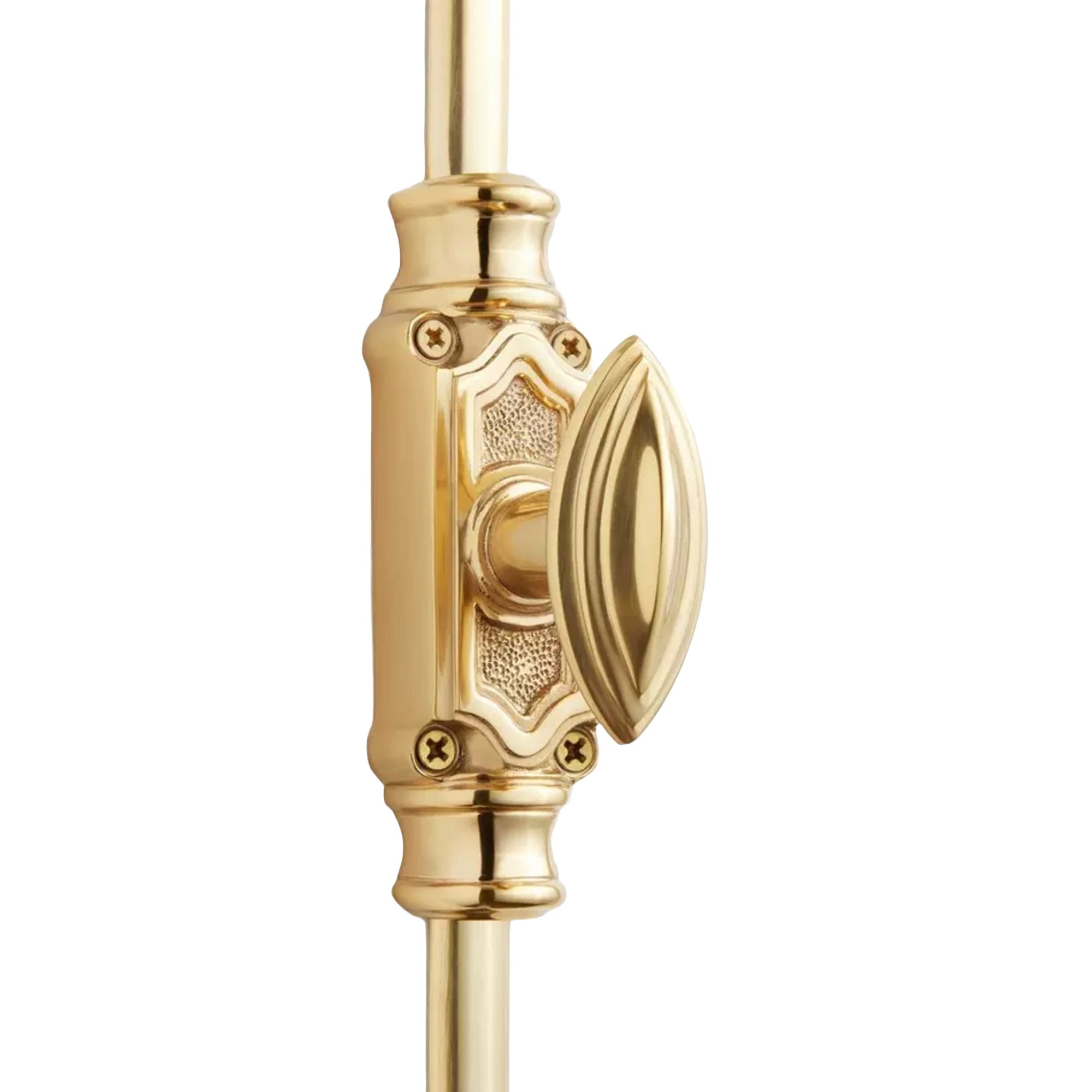 Hamilton Brass Barcheski Window Brass Espagnolette Bolt or Cremone Bolt Hardware 6 feet Polished Brass Unlacquered Up to 6 feet