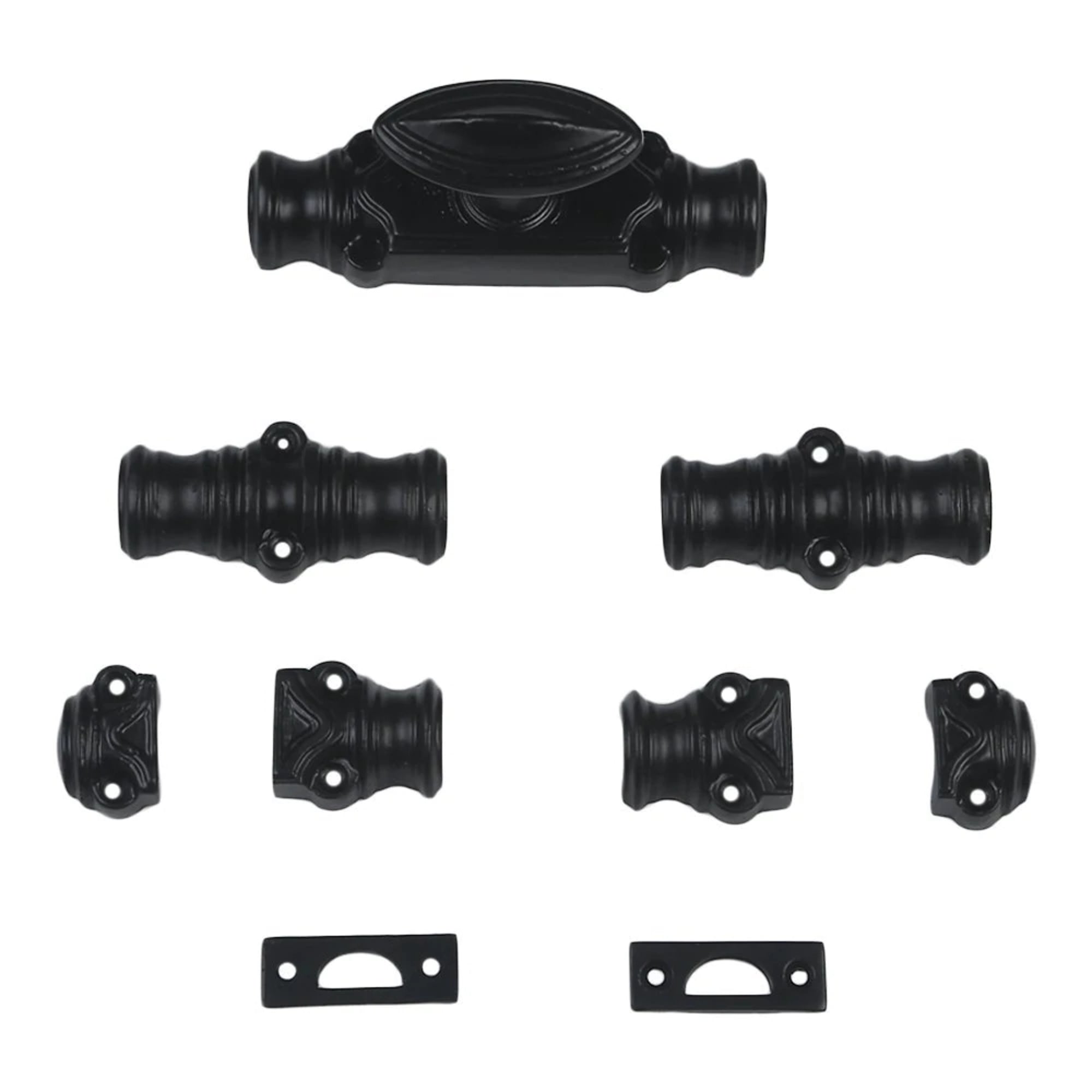 Hamilton Brass Barcheski Window Iron Espagnolette Bolt or Cremone Bolt Hardware 6 feet Black Powder Coated Up to 6 feet