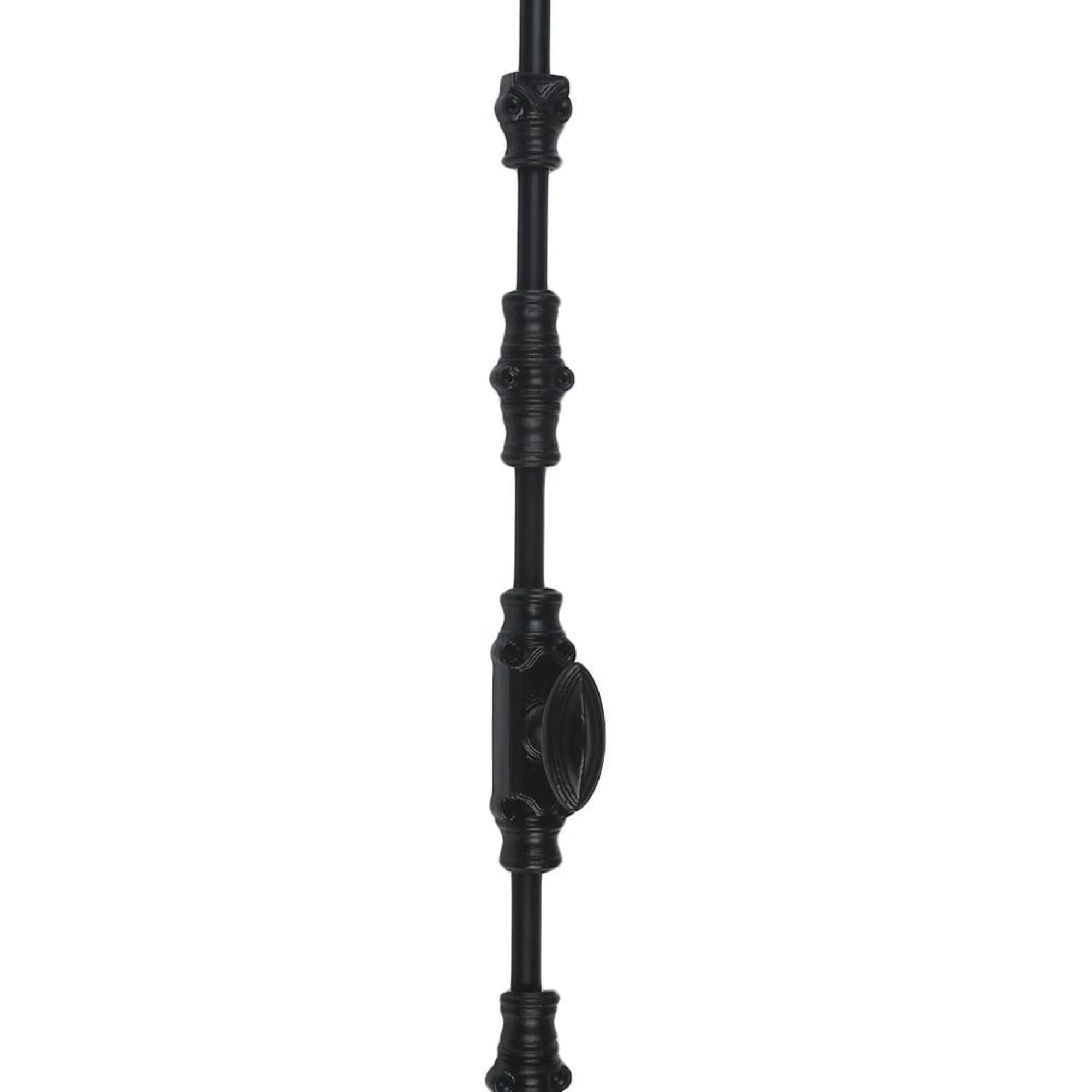 Hamilton Brass Barcheski Window Iron Espagnolette Bolt or Cremone Bolt Hardware 6 feet Textured Matt Black Up to 6 feet
