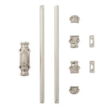 Hamilton Brass Beaded Cabinet Brass Cremone Bolt or Espagnolette Bolt Hardware 2 feet Polished Brass Lacquered Up to 2 feet
