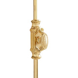 Hamilton Brass Beaded Cabinet Brass Cremone Bolt or Espagnolette Bolt Hardware 2 feet Polished Brass Lacquered Up to 2 feet
