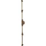 Hamilton Brass Beaded Cabinet Brass Espagnolette Bolt or Cremone Bolt Hardware 2 feet Antique Brass Unlacquered Upto 2 feet