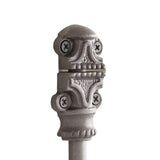 Hamilton Brass Beaded Cabinet Iron Espagnolette Bolt or Cremone Bolt Hardware 2 feet Antique Iron Finish Up to 2 feet