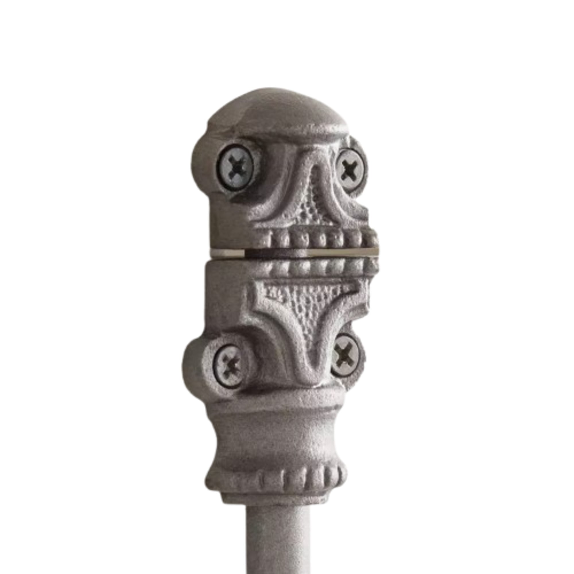 Hamilton Brass Beaded Cabinet Iron Espagnolette Bolt or Cremone Bolt Hardware 2 feet Antique Iron Finish Up to 2 feet