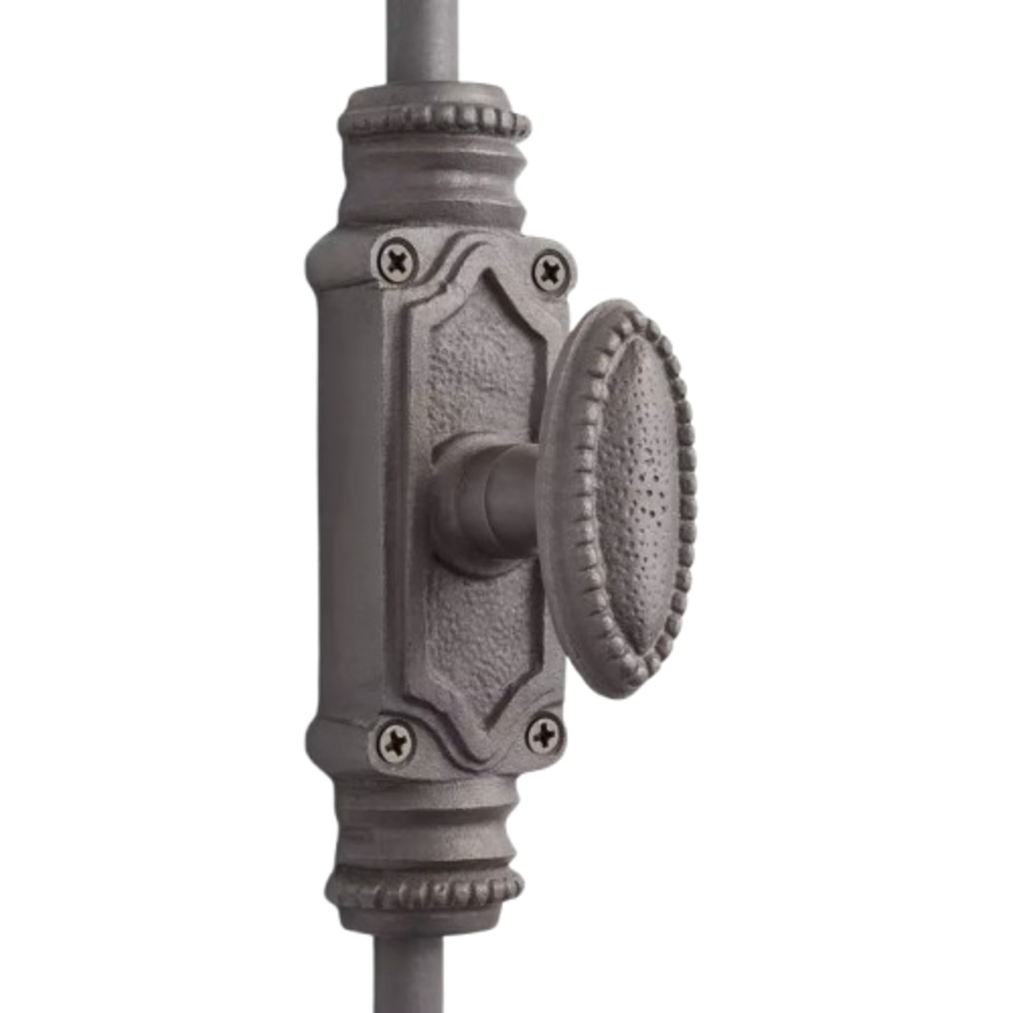 Hamilton Brass Beaded Door Iron Cremone Bolt or Espagnolette Bolt Antique Iron Finish Up to 9 feet Doors