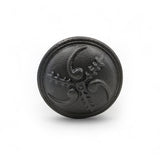 Hamilton Brass Cast Iron Black Cabinet Knob | Antique Iron Durable Rustic Drawer Pull Handle for Kitchen, Bedroom, Wardrobe, Dresser, Cupboard Round Vintage Hardware with Screw Included