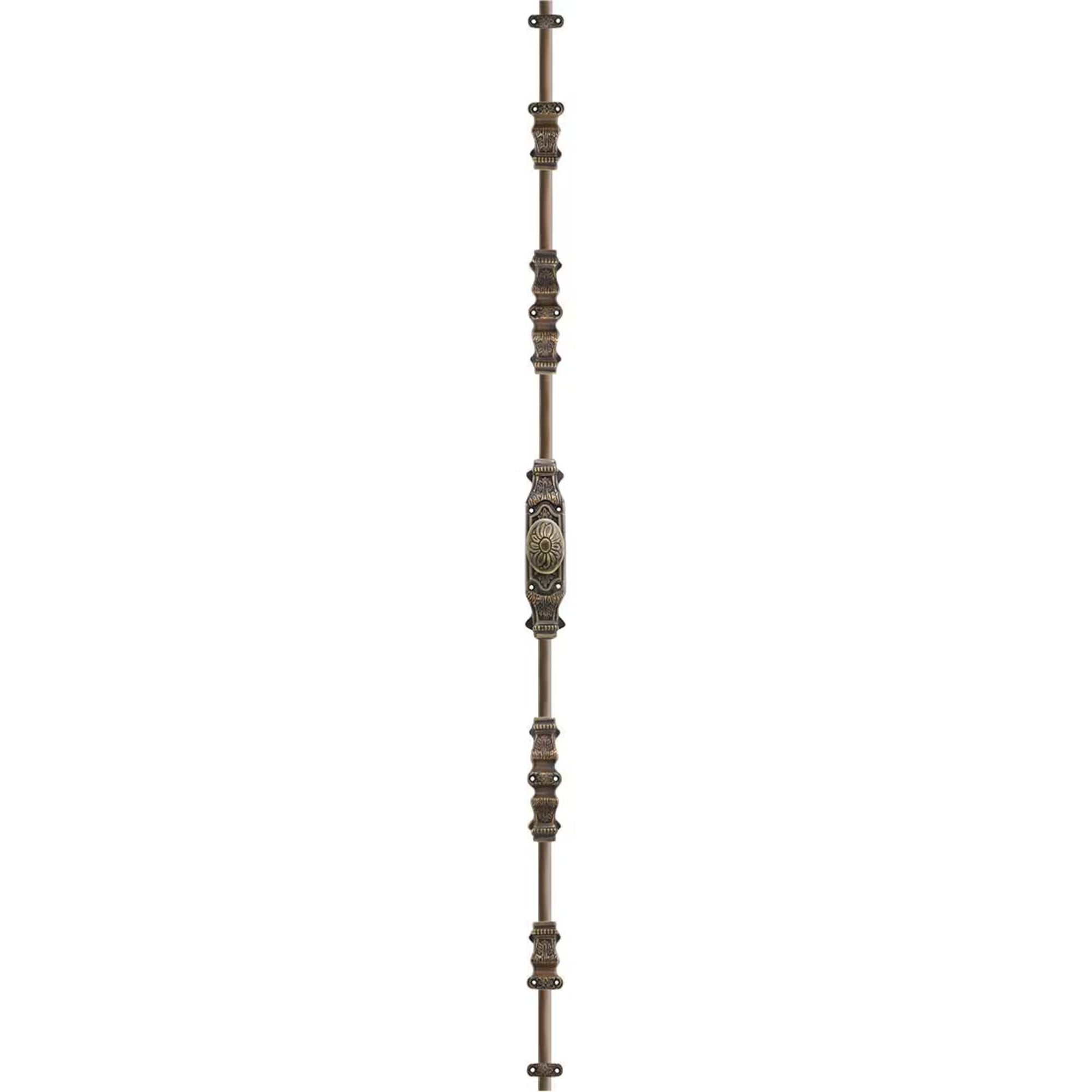 Hamilton Brass Corinthian Door Brass Espagnolette Bolt or Cremone Bolt 9 feet Unlacquered Antique Brass For Doors Upto 9 feet Doors